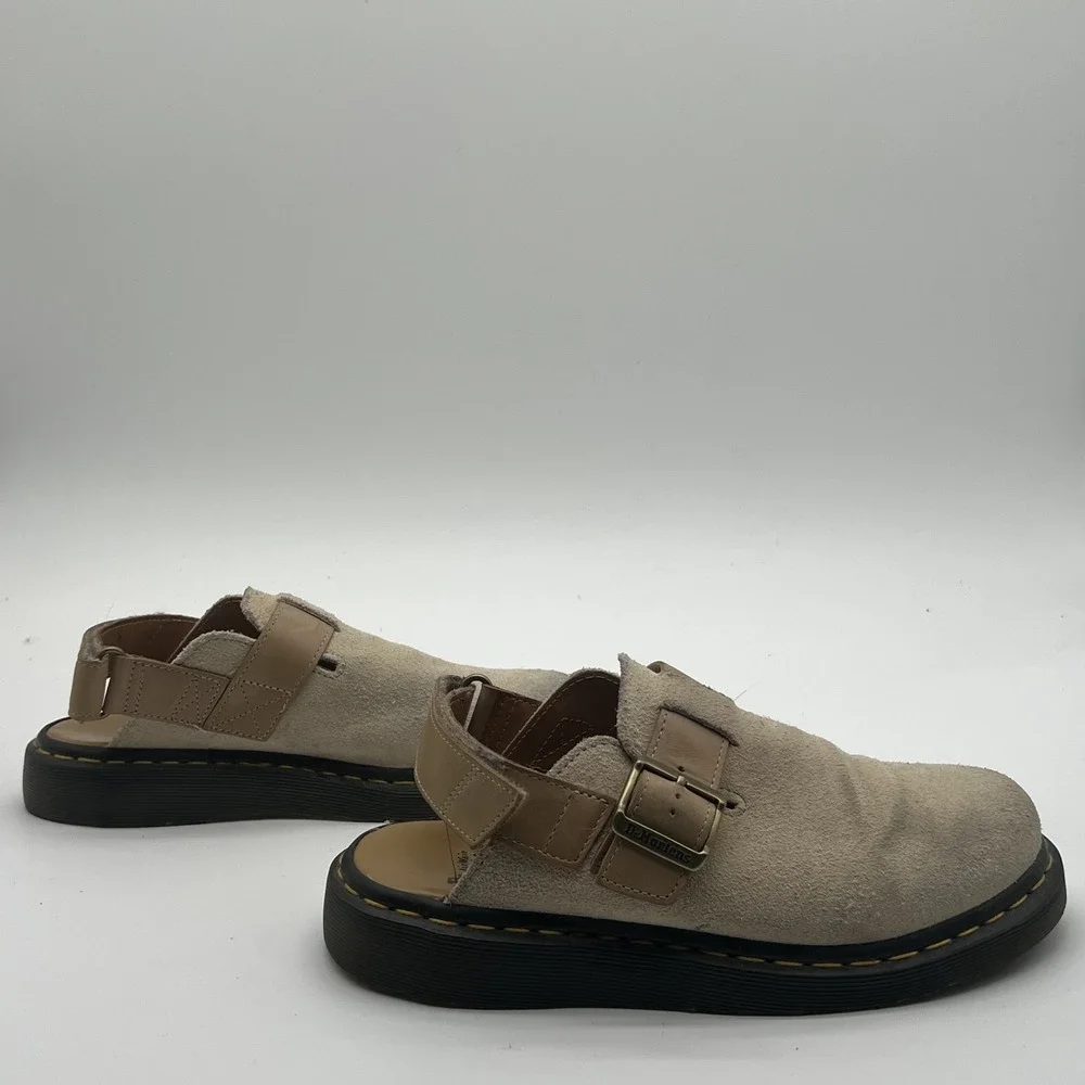 Dr Martens Jorge II Beige Suede Slingback Mule Sandals Mens 9 Womens 10 UK 8